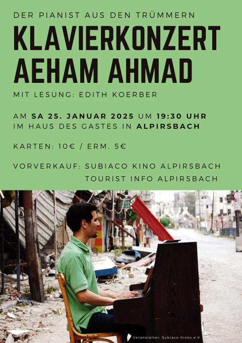 Plakat zur Produktion &quot;Klavierkonzert Aeham Ahmad &quot;